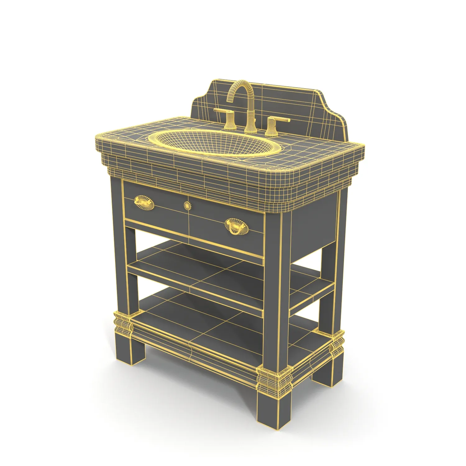 Windwood Vanity PBR 3D Model_07